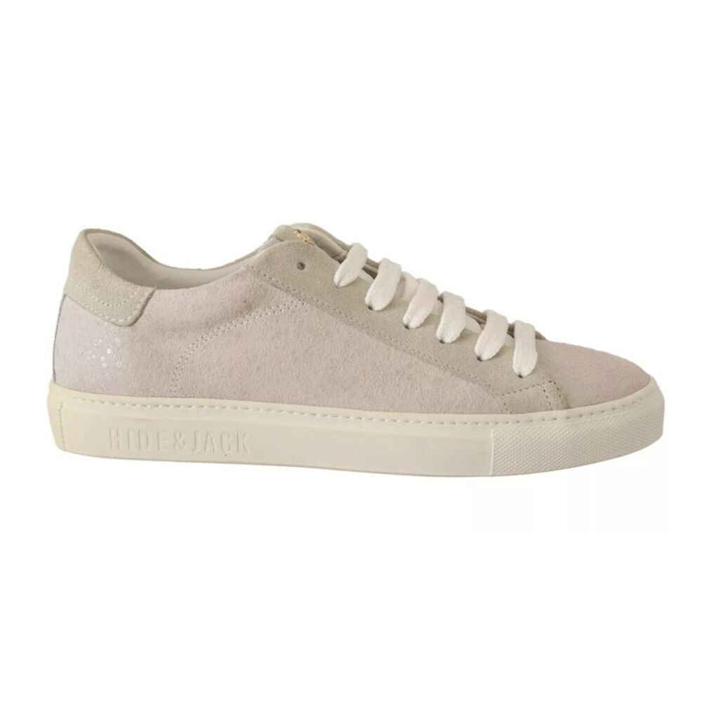 HIDE & JACK Off White Low Top Lace Up Sneakers Women's Shoes